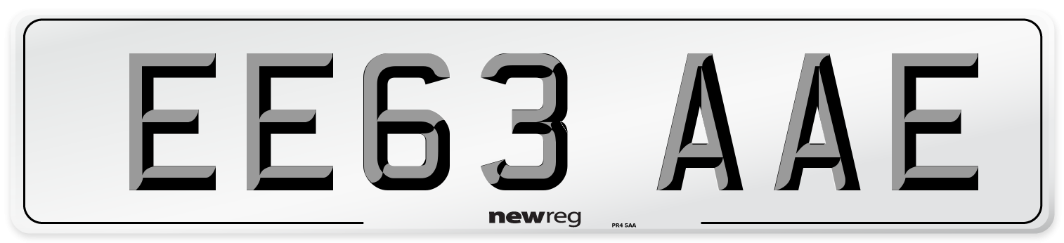 EE63 AAE Number Plate from New Reg